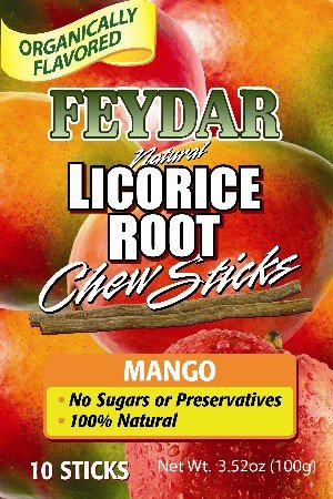Feydar Industries Organically Flavored Mango Chew Sticks (Licorice Roots)(Pack of 5)