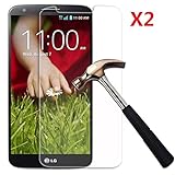 EVERMARKET Premium Tempered Glass 9H-Hardness Screen Protector Flim for LG K7 LG Tribute 5 - 2 Packs