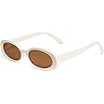 VANLINKER Polarized Retro Oval Sunglasses for Women and Men Small 90s Style VL9580
