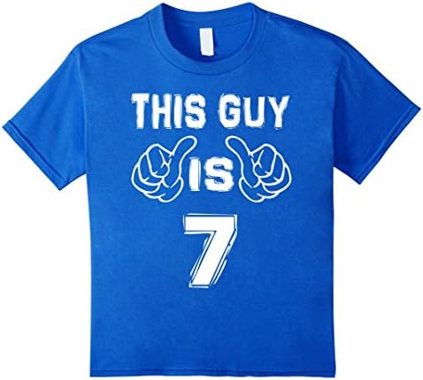 Kids This Guy Is 7 Years Old Funny 7th Birthday T-Shirt 8 Royal Blue