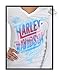 Barnett Harley-Davidson Harley-Davidson Womens Jagged Chrome B&S V-Neck White Long Sleeve T-Shirt (X-Large)