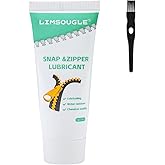 LIMSOUGLE Zipper Lubricant for Plastic &amp; Metal - Non-Staining Lube Silicone Grease for Zippers on Clothing, Wetsuits, Boat Covers, Dresses &amp; More, Marine-Grade with Applicator Brush, 1.05 oz
