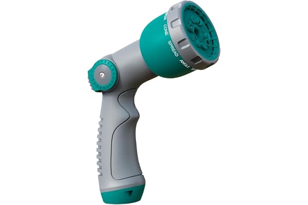 GILBEST Garden Hose Nozzle with 10 Adjustable Patterns, Thumb ControlWater Hose Nozzle Heavy Duty, Hose Sprayer Nozzle, Spray