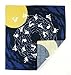 Maeda-senkou Furoshiki - Japanese Wrapping Cloth (Moon Dancing Rabbit) - 19 x 19 inches