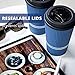 Glowcoast Disposable Coffee Cups With Lids - 16 oz To Go Coffee Cup (70 Set). Large Travel Cups Hold Shape With Hot and Cold Drinks, No Leaks! Insulated Ripple Cup Protect Hands, No Sleeves needed!