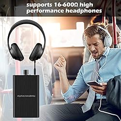 Headphone Amplifier with Bass Boost, Support 3.5mm