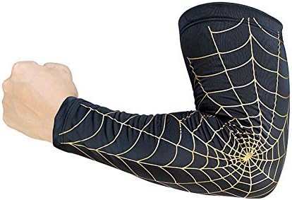 2-Pack Basketball Sleeves,JeeMax Compression Arm Sleeves for Basketball, Football &amp; Running - Arm Support Improves Circulation, Smoothes Muscles &amp; Moisture-Wicking Arm Guard with Spider Texture