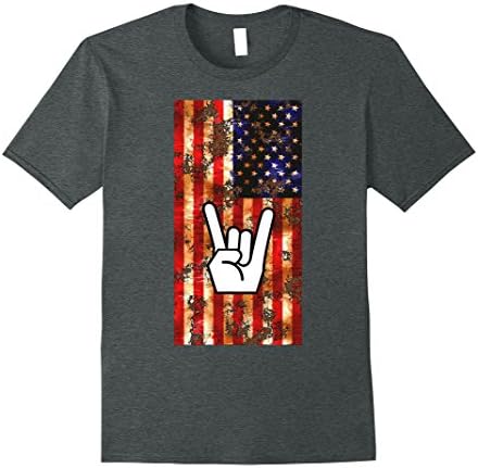 Mens American Metal Heavy Metal T-Shirt Small Dark Heather