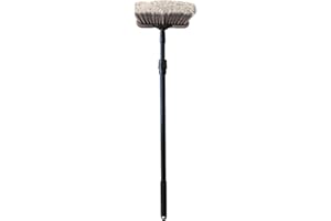 Carrand 93063 Deluxe Car Wash 8" Dip Brush with Bumper and 27-48" Extension Handle , Black