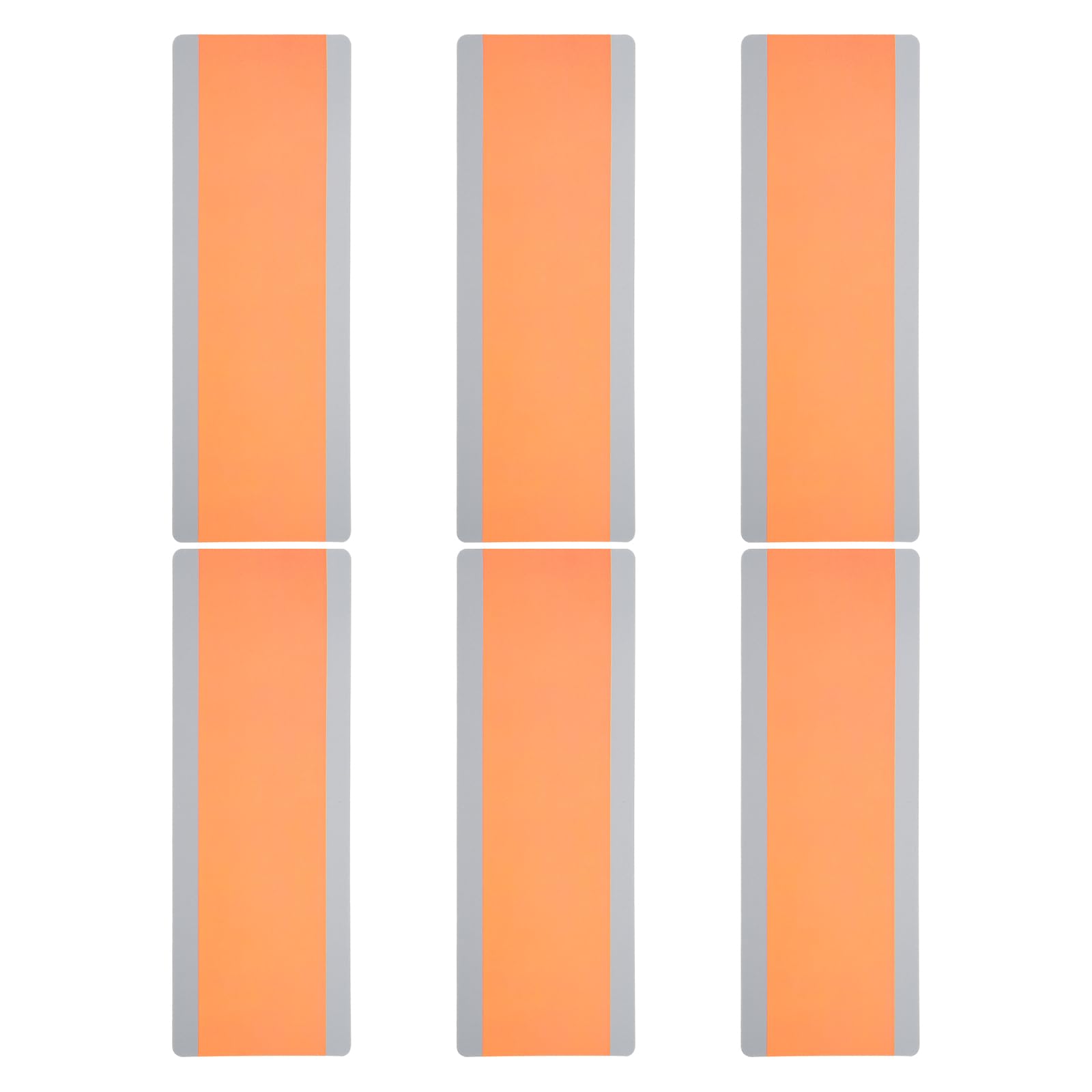 PATIKIL Guided Reading Strips, 6pcs Tracking Highlight Colored Overlay Bookmark Reduce Visual Stress Teacher Teaching Supplies for Classroom, Orange