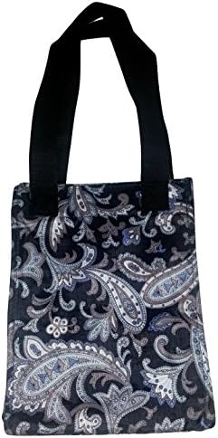 Lunar Lily Reusable Insulated Lunch Tote Bag Floral Geometic Paisley (Paisley Blue)