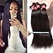 Nadula Hair 12A Brazilian Straight Virgin Human Hair 3 Bundles, 100% Unprocessed Virgin Remy Silky Straight Human Hair Weave Extension for Black Women Natural Color (20 22 24)