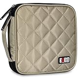 32 Capacity CD / DVD Wallet, 230D Space Twill Cover, Various Colors - Khaki by BUBM