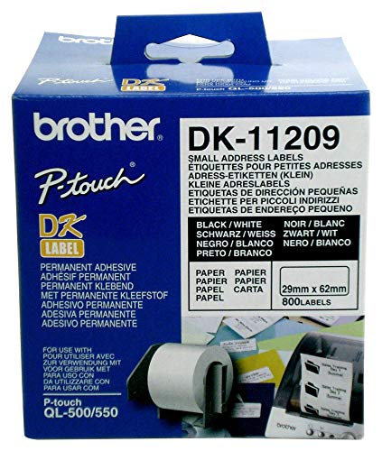 Dk11209 Brother Small Address Label 400 Labels Per