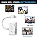 Jasain Compatible with iPhone to HDMI Adapter,Plug and Play 1080P Digital Audio Converter(White)