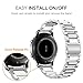 Fintie Bands Compatible with Samsung Galaxy Watch 3 45mm / Galaxy Watch 46mm / Gear S3 Frontier and Classic, 22mm Solid Stainless Steel Metal Bracelet Strap Replacement Wrist Band