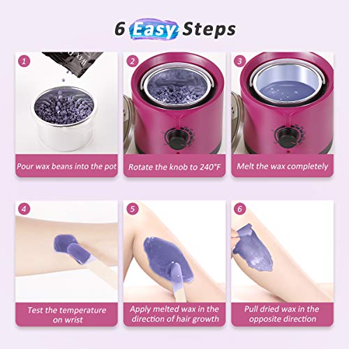 Wax Warmer, Crenova Waxing Kit 2020 New Upgraded for Hair Removal with