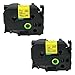 COLORTY Replacement for Ptouch Label Tape TZe-651 Black on Yellow 24mm for Brother Label Maker Tape 1 Inch TZ 24mm 0.94 Laminated Compatible with Brother PT-D600 PT-P710BT PT-P750W