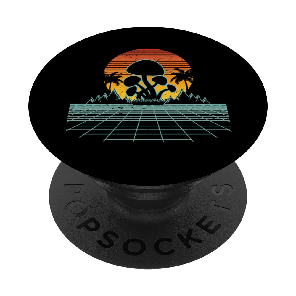 Retro Mushrooms Morel Amateur Mycologist Mushroom Lovers PopSockets Swappable PopGrip