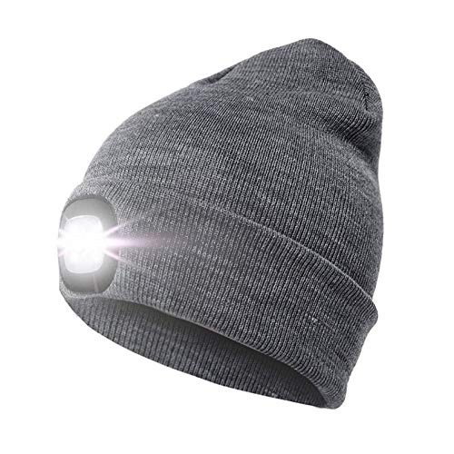LED HAT Flashlight LED torch Light Flashlight Tools Fishing Cycling Plumbing Hiking Camping THE TORCH YOU CANT DROP Gloves 1 Piece Men's Women's Teens One Size fits all XTRA BRIGHT (Grey)
