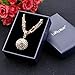 Long Necklace,Gold Silver Rose Gold Plated 3-Color Multilayer Necklaces with Rhinestone Crystal Disco Ball Pendant Fashion Jewelry Gift for Women at Birthday