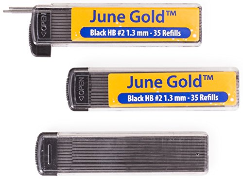 UPC 680474396955, June Gold 105 Lead Refills, 1.3 mm HB #2, Heavy Bold Thickness, Break Resistant Lead with Convenient Dispensers