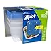 Ziploc Food Storage Meal Prep Containers with One Press Seal, For Travel and Organization, Dishwasher Safe, Medium Square, 3 Count