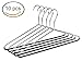 10 Metal Hangers Quality Heavy Duty Metal Coat Hangers with Non-Slip Rubber Coating for Pants (10)