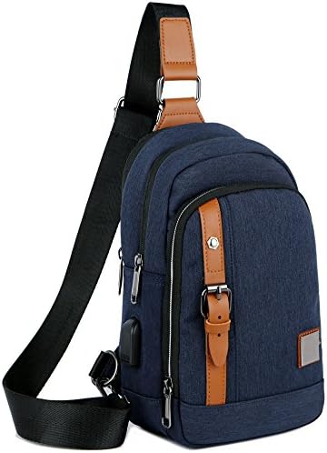 Waterproof Canvas Outdoor Sports Sling Bag Travel Shoulder Backpack Chest Crossbody Daypack for Women Men