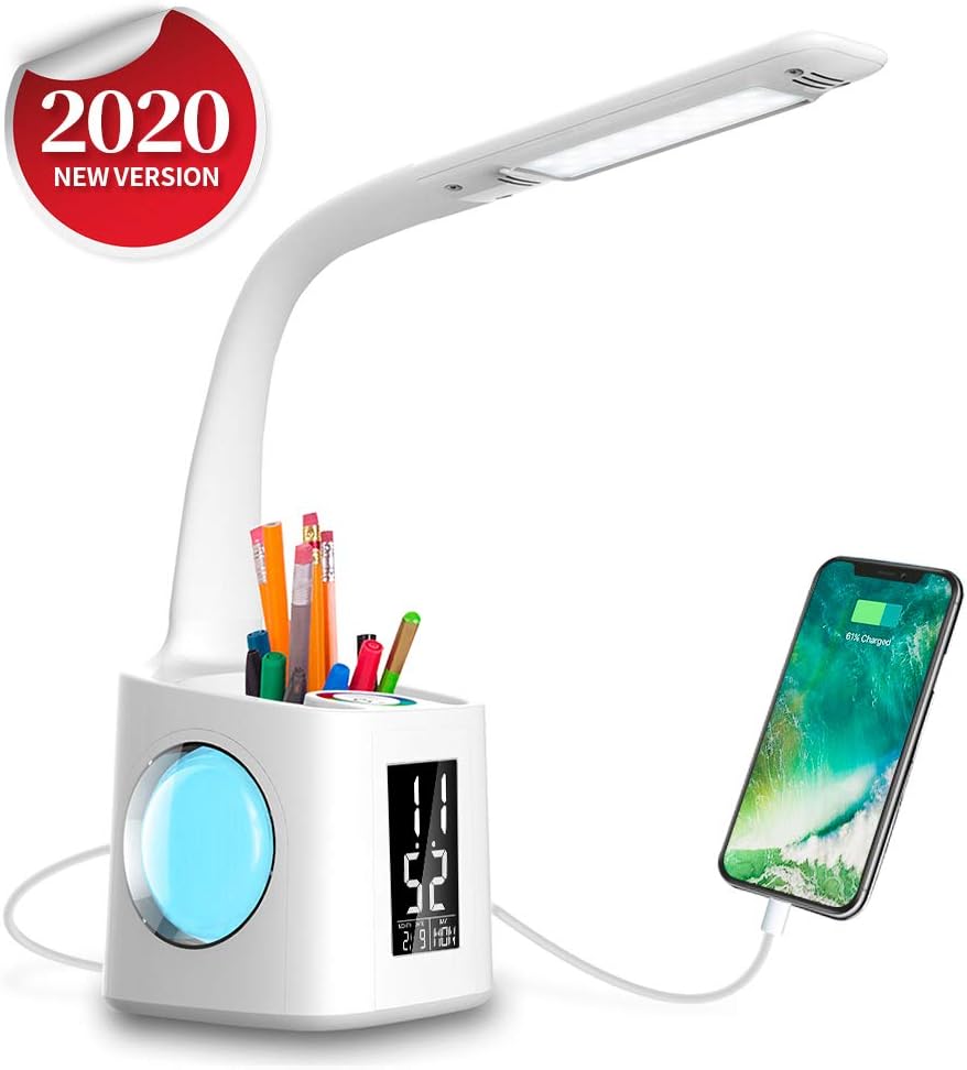 Desk Lamps for Study LED Lamp with Pen Holder, EyeCaring Table Lamp