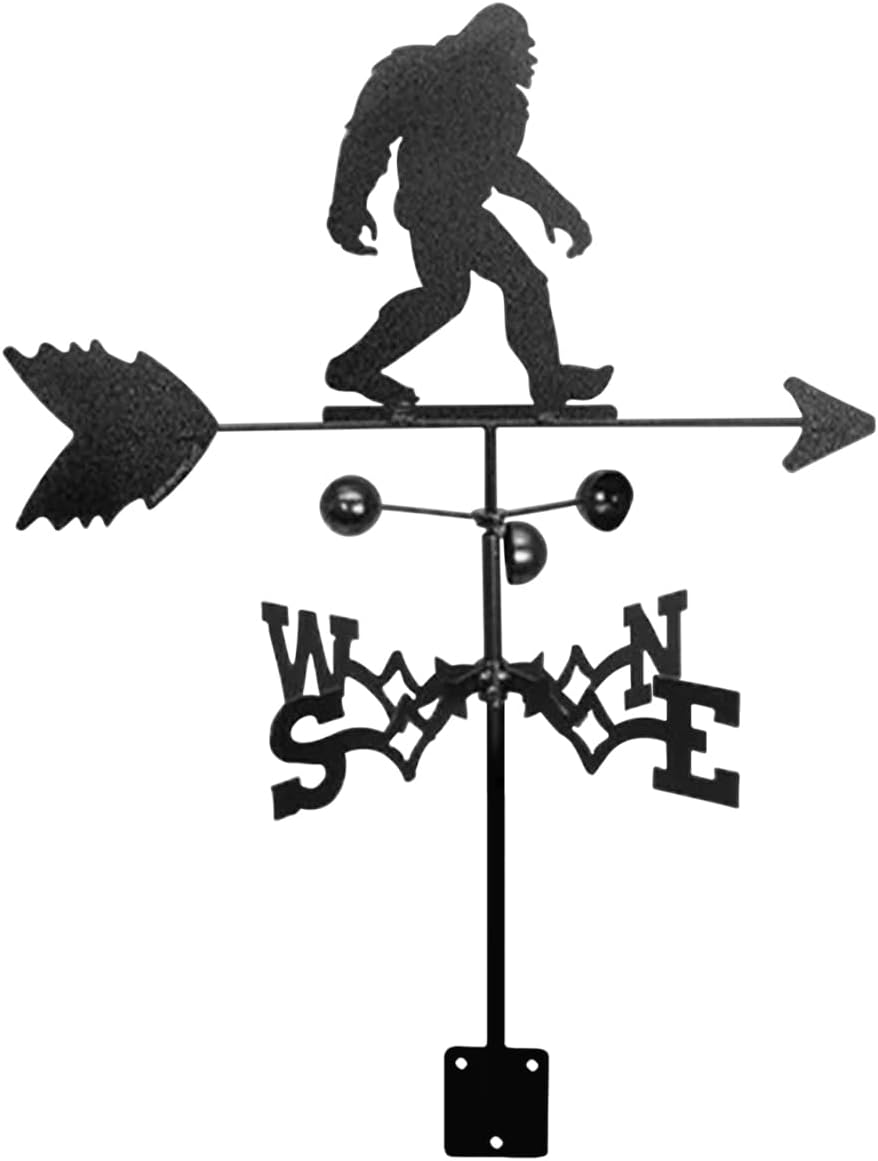 Weathervanes - Weather Vane, Metal Wind Direction Indicators Weathervanes, Eagle Sailboat Silhouette Roof Wind Vanes for Outdoor Shed Yard Garden Lawn Decoration (Bigfoot)