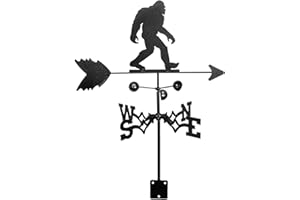 MIKILON Weather Vane, Metal Wind Direction Indicators Weathervanes, Eagle Sailboat Silhouette Roof Wind Vanes for Outdoor Shed Yard Garden Lawn Decoration (Bigfoot)