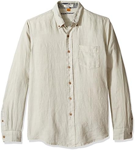 Tailor Vintage Men's Long Sleeve 100% Linen Shirt