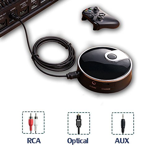 KLJ Bluetooth Transmitter,Digital Optical Fiber Toslink Wireless Audio Adapter Stereo Music Stream Video Dongle with 3.5mm Aux and Coaxial Port for TV PS4 XBOX VCD/DVD Laptop Home Audio System KLJ Bluetooth Transmitter,Digital Optical Fiber Toslink Wireless Audio Adapter Stereo Music Stream Video Dongle with 3.5mm Aux and Coaxial Port for TV PS4 XBOX VCD/DVD Laptop Home Audio System