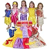 VGOFUN Girls Princess Dress up Costume Trunk for Girls Ages 3-6 Years