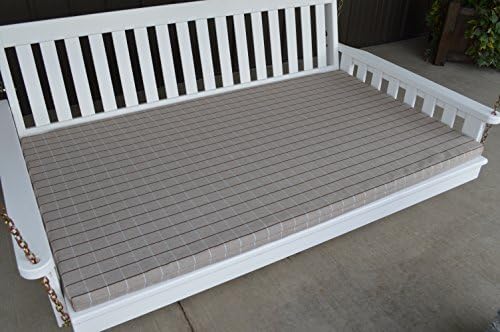 DAYBED &amp; SWING BED OUTDOOR CUSHIONS, 6' Replacement Cushion for Day Beds Swingbed,Bed Swings, Swinging Porch Beds, Outside Pallet Mattress, Weather Resistant Mildew Fade Resistant (2", Cottage Tan)