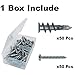 T.K.Excellent Self Drilling Drywall Anchors E8/13x41mm Size 50 Pcs with with Pan Head Self Tapping Screws ＃8x1-1/4 Size 50 Pcs Assortment Kit