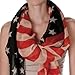 Riverberry Womens Vintage American Flag Scarf, American Flag, One Size