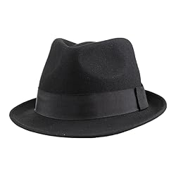 Home Prefer Men's Wool Felt Winter Hat Short Brim