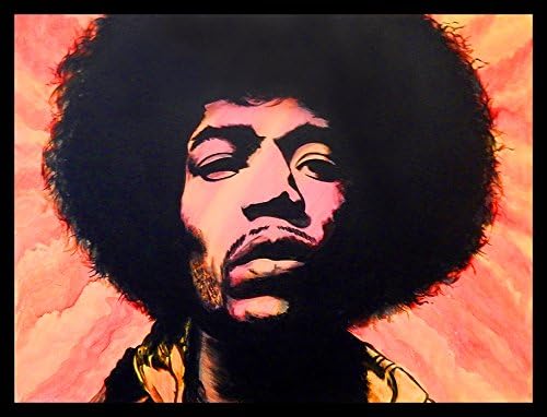 FRAMED Jimmy Hendrix Pop Art 16x12 Art Print Wall Decorative Poster by Ed Capeau