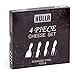 HULLR Premium 4-Piece Stainless Steel Cheese Knives Set Collection In Gift Box