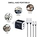 Wall Charger, Charging Block, FiveBox 2.1A Dual Port Phone Charger Box Base USB Wall Charger Cube Brick Plug With 2-Pack 6ft Micro USB Cable Android Charger Cord For Samsung Galaxy S6/S7 Edge J3 J7 LG