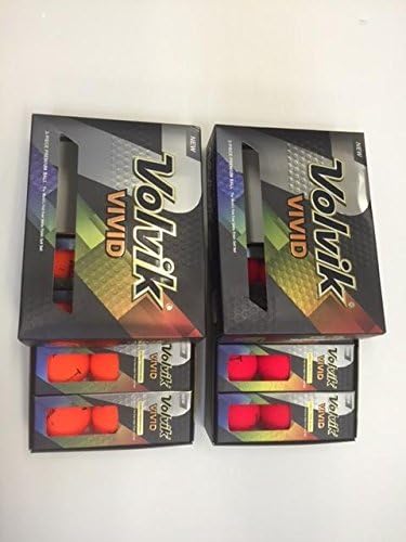 Volvik Vivid Golf Balls 2-Dozen Pack, Red and Orange by Volvik Vivid