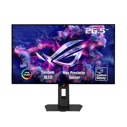 ASUS ROG Strix OLED 68,6 cm (27 Zoll) 1440P Gaming-Monitor (XG27AQWMG) – QHD, TrueBlack Glossy Tandem OLED, 280 Hz, 0,03 ms, Neo Näherungssensor, Disp