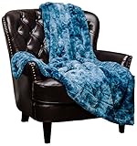 Chanasya Faux Fur Throw Blanket | Super Soft Fuzzy Light Weight Luxurious Cozy Warm Fluffy Plush Hypoallergenic Blanket for Bed Couch Chair Fall Winter Spring Living Room (60