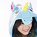 Emolly Fashion Adult Onesies Kigurumi Cosplay Costume: Unicorn Hood Animal Onesie furries Pajamas For Men & Women (Small, Blue)