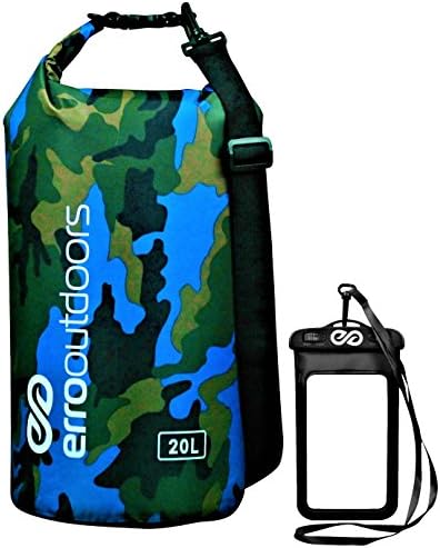 Erro Outdoors Waterproof Dry Bag and Waterproof Phone Case for Kayaking, Fishing, Camping