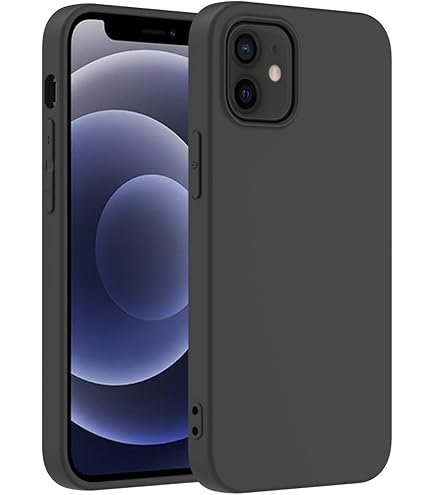 Amazon.com: Black Phone Case for iPhone 12 & iPhone 12 Pro Case