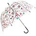 Kung Fu Smith Auto Open Eiffel Clear Bubble Umbrella for Girls, Cute Transparent Dome Umbrella, Ultra Light & Sturdy