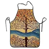 Liubajsdj-Fashion Chef Apron,Men & Women Bib Apron For Cooking, Baking, Crafting, Gardening, BBQ-The Reflection Of The Tree